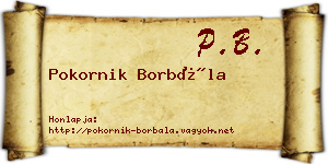 Pokornik Borbála névjegykártya